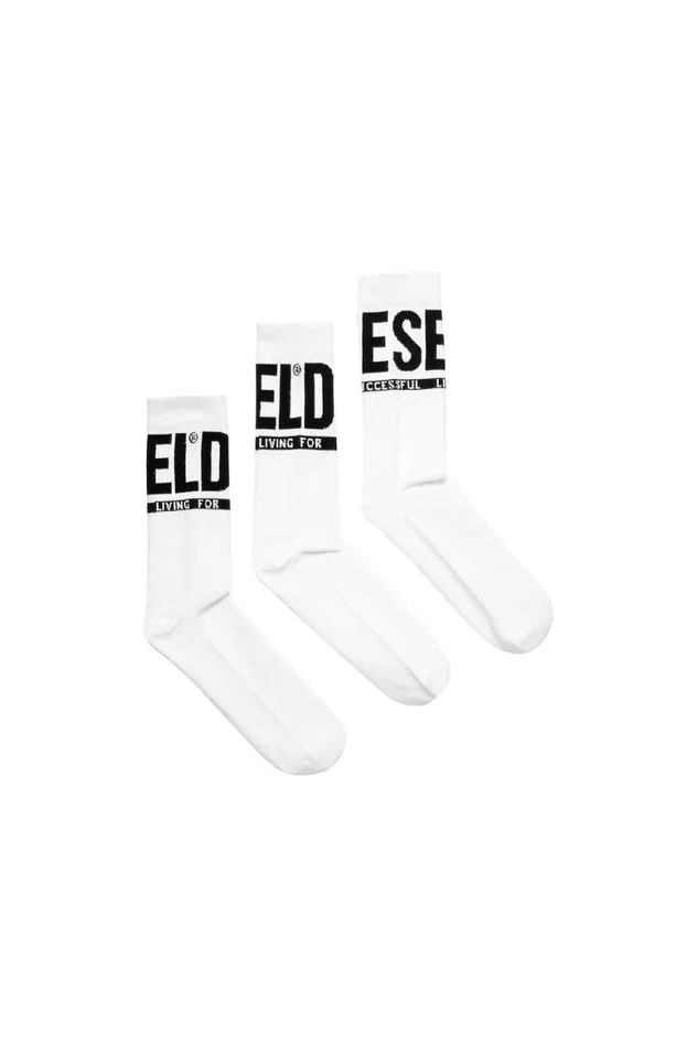 MenWomen Diesel Socks SKMRAYTHREEPACK White