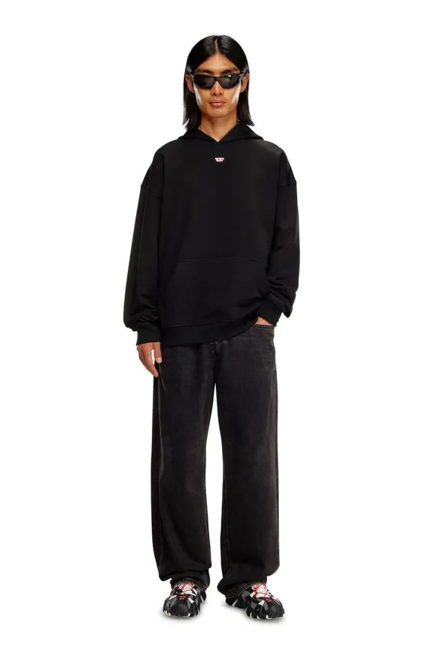 MenWomen Diesel Sweatshirts and Hoodies SBOXTHOODD Black