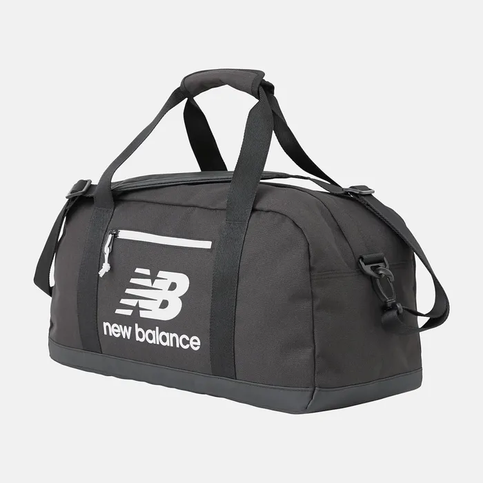 MenWomenKids Athletics Duffle Bag Black With White Print New Balance Bags