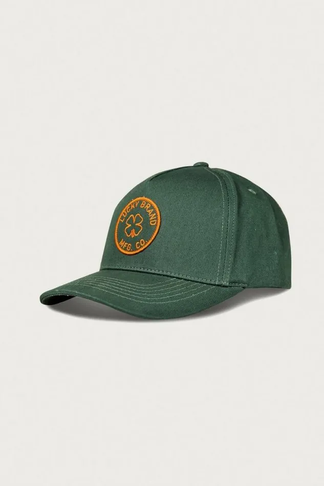 MenWomen Lucky Brand Hats Lucky Mfg Co Patch Hat Open Green