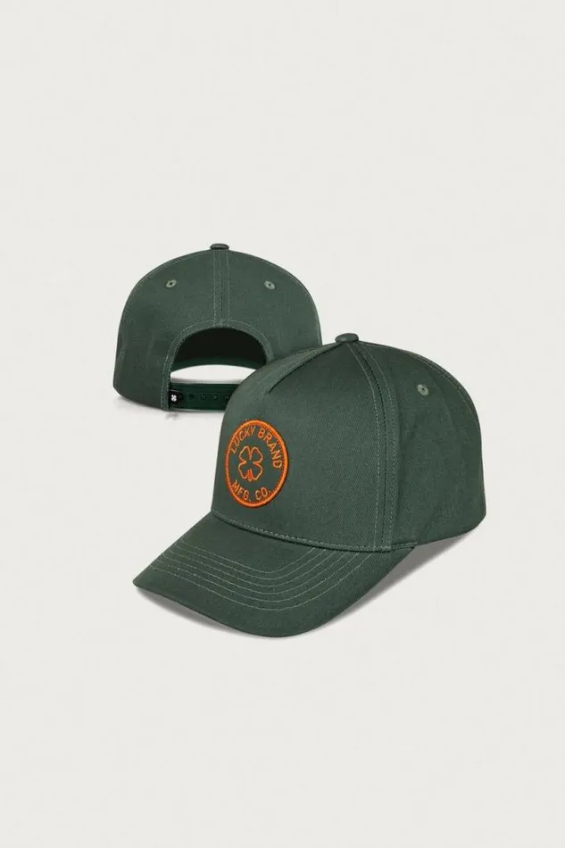 MenWomen Lucky Brand Hats Lucky Mfg Co Patch Hat Open Green