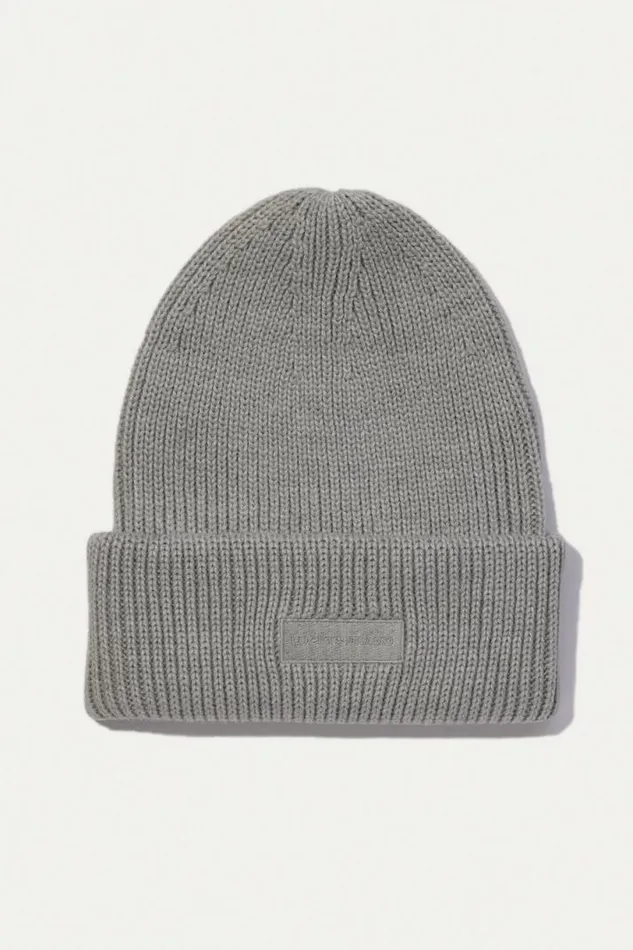 MenWomen Lucky Brand Hats Solid Knit Beanie Light Heather Gray