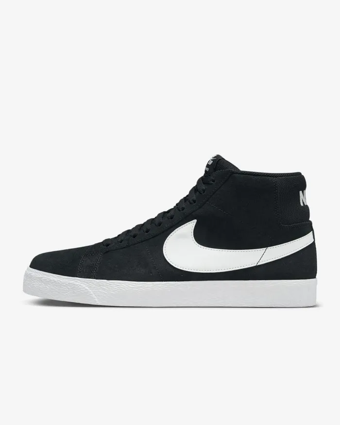 MenWomen Nike Lifestyle SB Zoom Blazer Mid Blackwhitewhitewhite