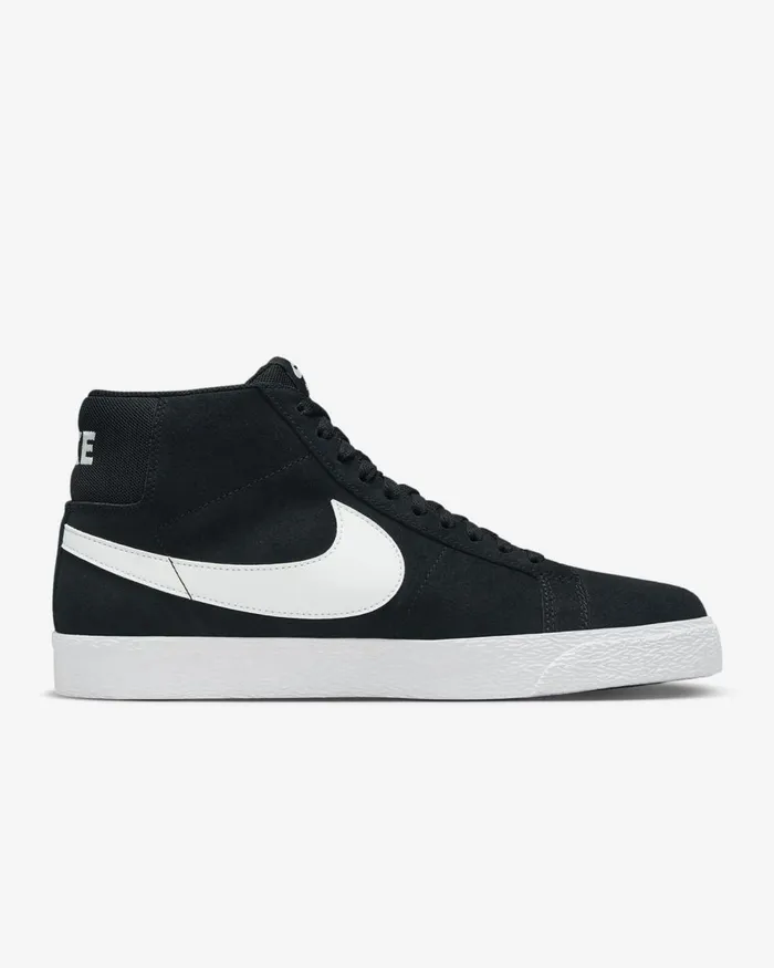 MenWomen Nike Lifestyle SB Zoom Blazer Mid Blackwhitewhitewhite