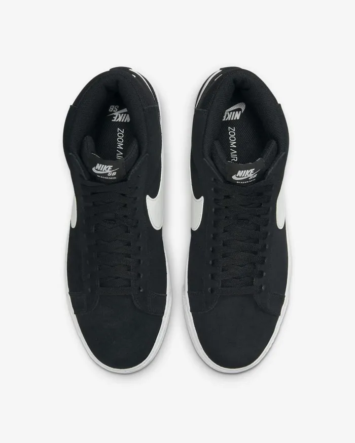 MenWomen Nike Lifestyle SB Zoom Blazer Mid Blackwhitewhitewhite
