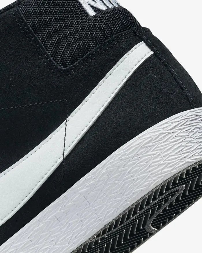 MenWomen Nike Lifestyle SB Zoom Blazer Mid Blackwhitewhitewhite