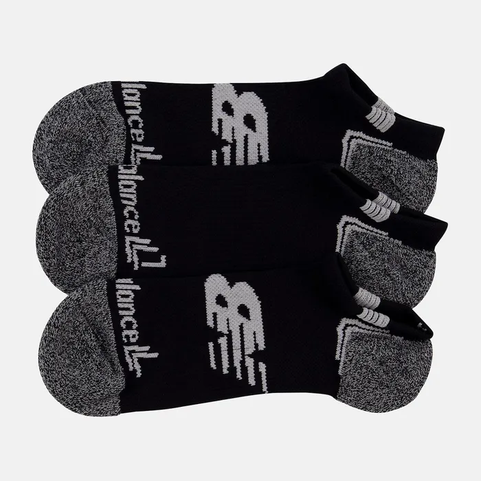 MenWomen No Show Run Sock 3 Pack Black With White New Balance Socks MenWomen No Show Run Sock 3 Pack Black With White New Balance Socks