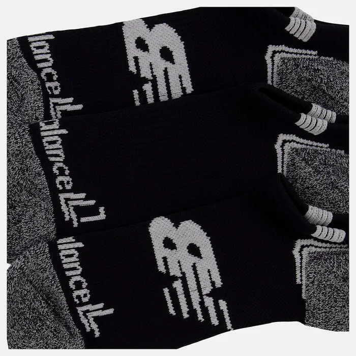 MenWomen No Show Run Sock 3 Pack Black With White New Balance Socks MenWomen No Show Run Sock 3 Pack Black With White New Balance Socks