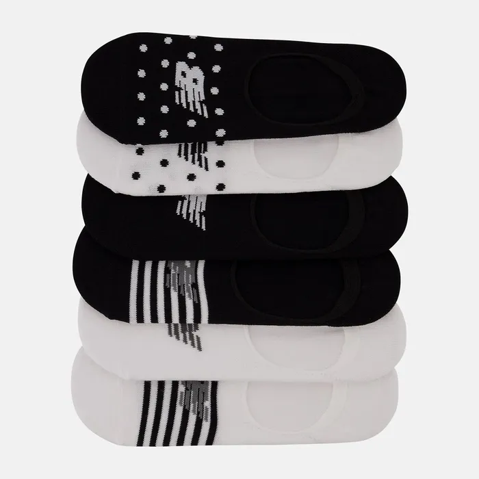 MenWomen Ultra Low No Show Socks 6 Pack Black With Black Multi New Balance Socks