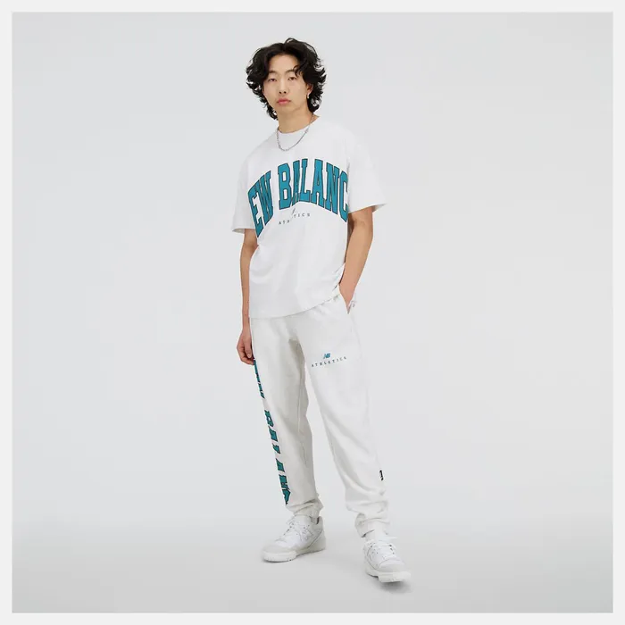 MenWomen Unissentials Warped Classics French Terry Sweatpant Sea Salt Heather New Balance Matching Sets