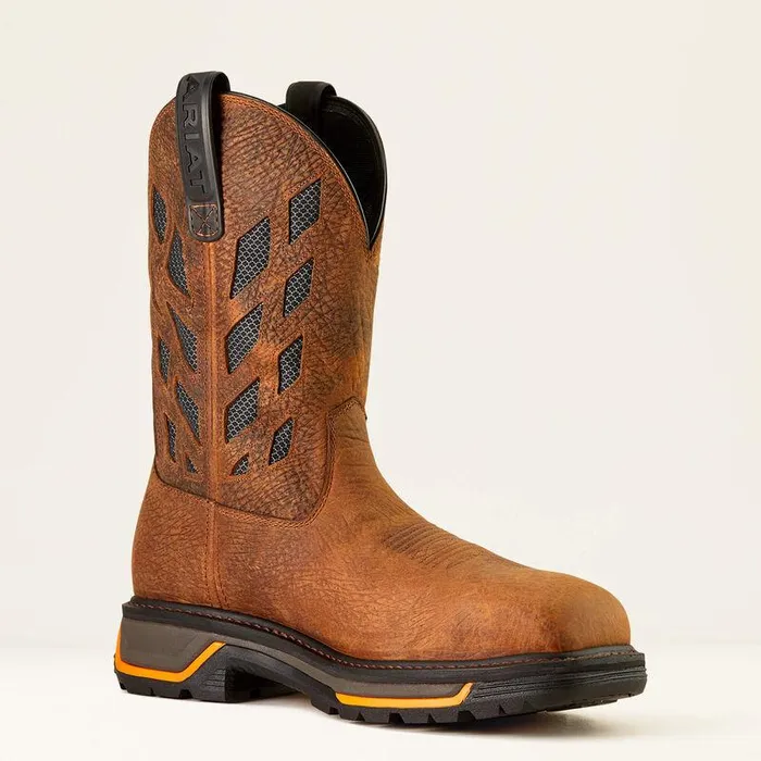 Men Work Boots Ariat Big Rig Tread VentTEK Composite Toe Work Boot Earthgraphite