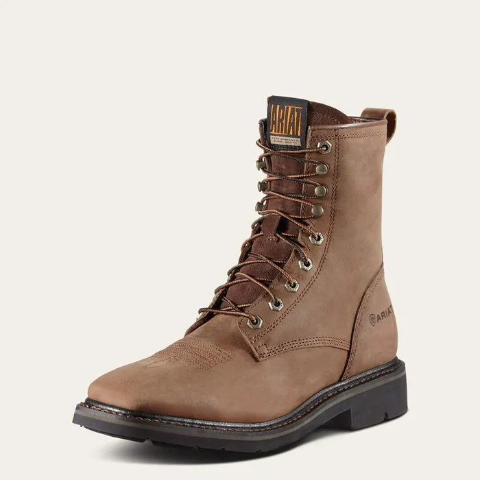 Men Work Boots Ariat Cascade 8quot Wide Square Toe Work Boot Alamo Brown