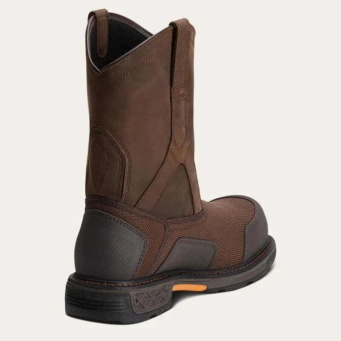Men Work Boots Ariat OverDrive XTR Waterproof Composite Toe Work Boot Brown Woven