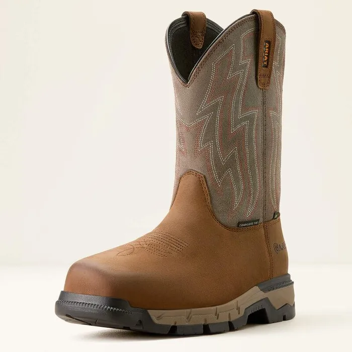 Men Work Boots Ariat Rebar Flex SD Composite Toe Work Boot Distressed Brownstone