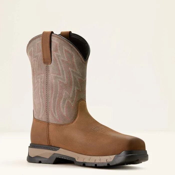 Men Work Boots Ariat Rebar Flex SD Composite Toe Work Boot Distressed Brownstone