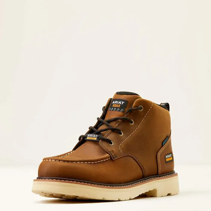 Men Work Boots Ariat Rebar Lift Chukka Waterproof Work Boot Distressed Brown