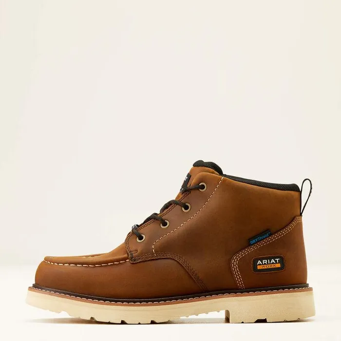 Men Work Boots Ariat Rebar Lift Chukka Waterproof Work Boot Distressed Brown