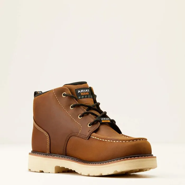 Men Work Boots Ariat Rebar Lift Chukka Waterproof Work Boot Distressed Brown