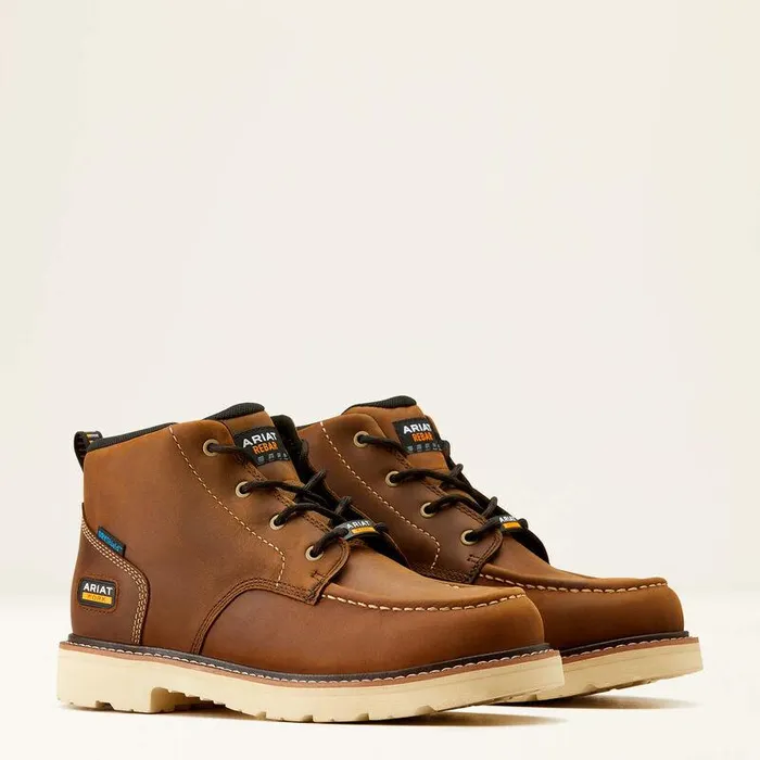 Men Work Boots Ariat Rebar Lift Chukka Waterproof Work Boot Distressed Brown