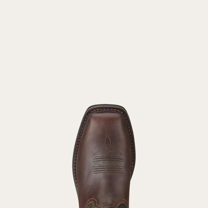 Men Work Boots Ariat Sierra Wide Square Toe Steel Toe Work Boot Dark Brown