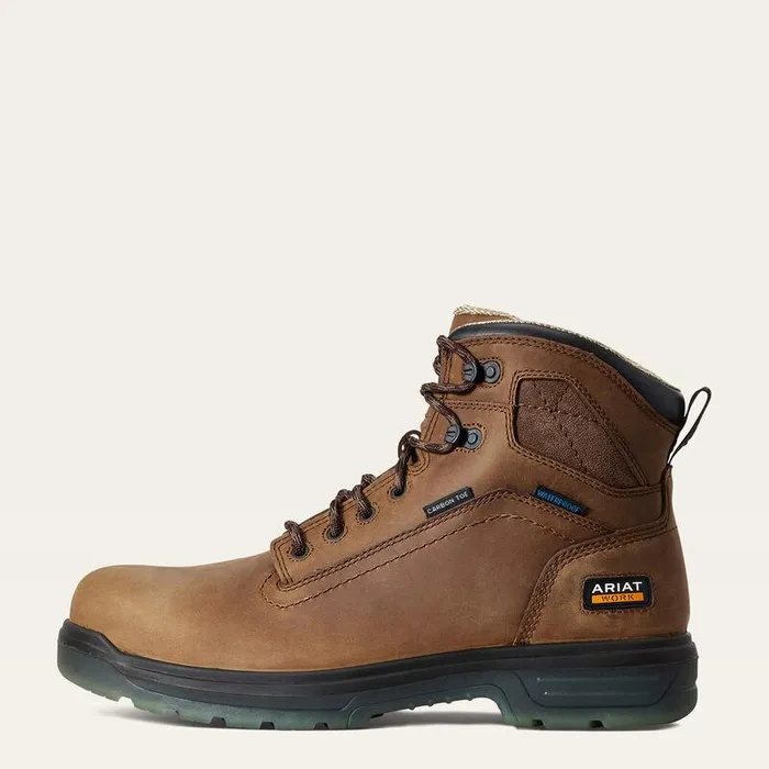 Men Work Boots Ariat Turbo 6quot H2O CSA Carbon Toe Work Boot Aged Bark Men Work Boots Ariat Turbo 6quot H2O CSA Carbon Toe Work Boot Aged Bark