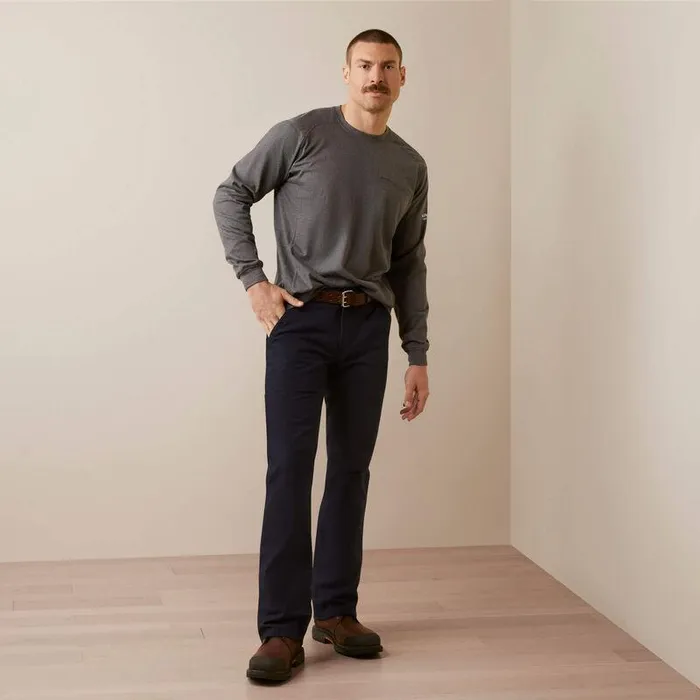Men Workwear Ariat FR Air True Grit TShirt Charcoal Heather Men Workwear Ariat FR Air True Grit TShirt Charcoal Heather
