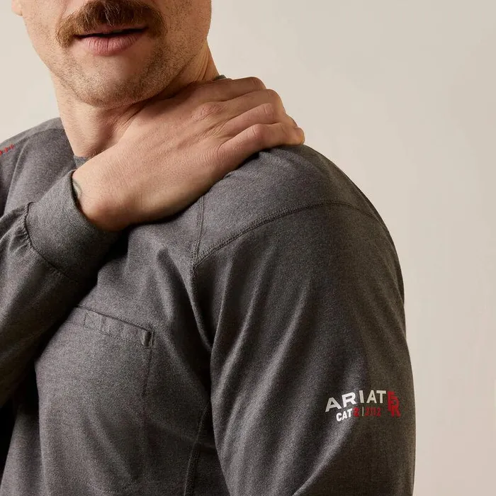 Men Workwear Ariat FR Air True Grit TShirt Charcoal Heather Men Workwear Ariat FR Air True Grit TShirt Charcoal Heather