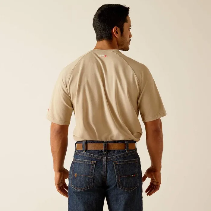 Men Workwear Ariat FR Baselayer TShirt Khaki Men Workwear Ariat FR Baselayer TShirt Khaki