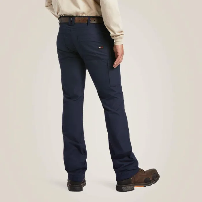 Men Workwear Ariat FR M5 DuraLight Ripstop Stackable Straight Leg Pant Navy