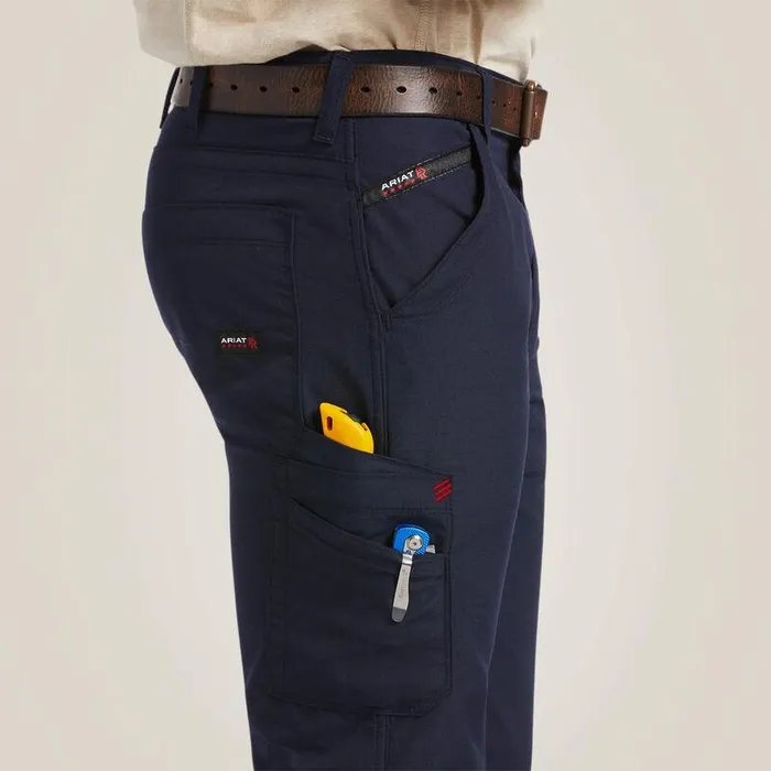 Men Workwear Ariat FR M5 DuraLight Ripstop Stackable Straight Leg Pant Navy