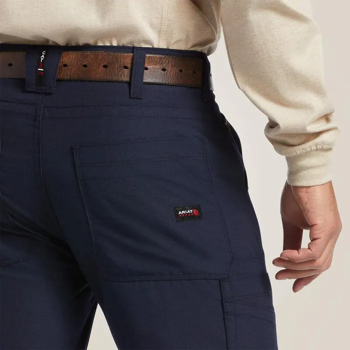 Men Workwear Ariat FR M5 DuraLight Ripstop Stackable Straight Leg Pant Navy