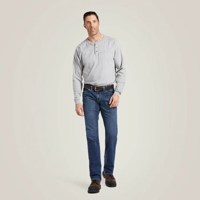 Men Workwear Ariat FR M7 Slim DuraStretch Basic Straight Leg Jean Flint