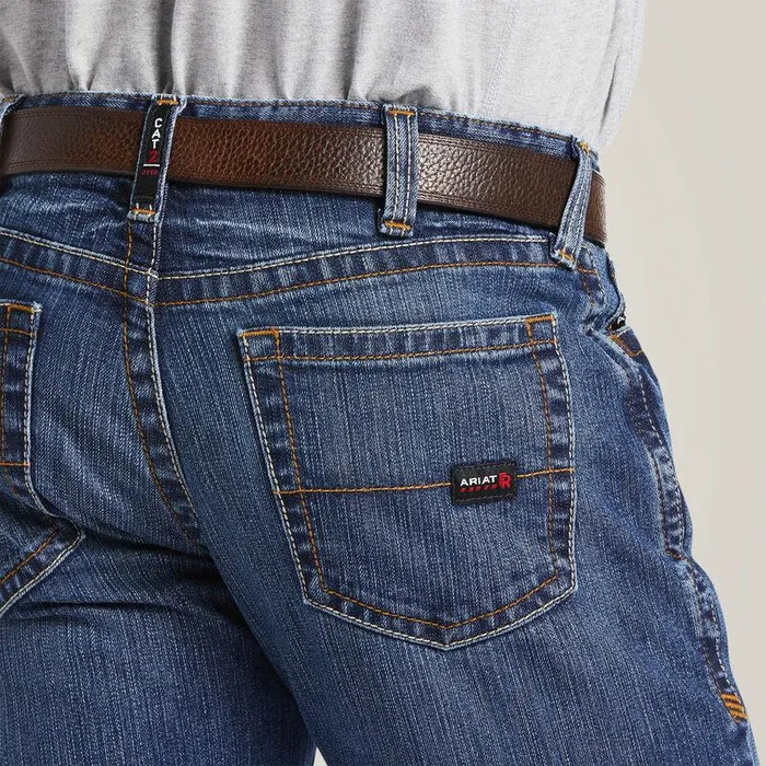 Men Workwear Ariat FR M7 Slim DuraStretch Basic Straight Leg Jean Flint