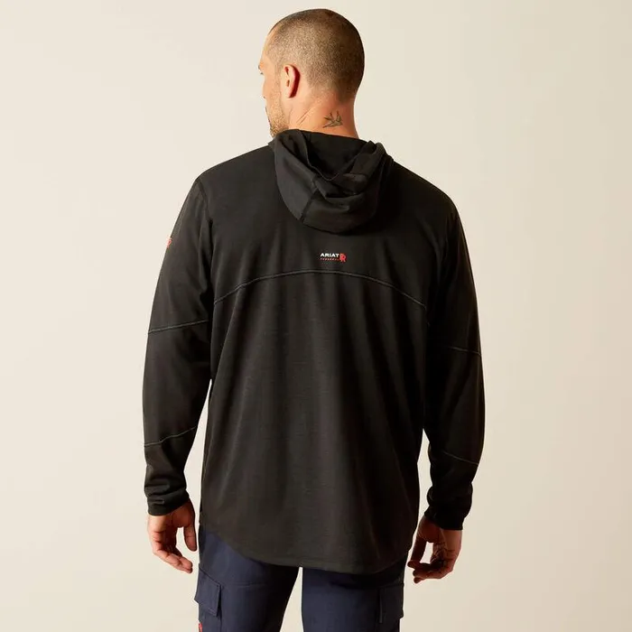 Men Workwear Ariat FR Primo Hooded TShirt Black