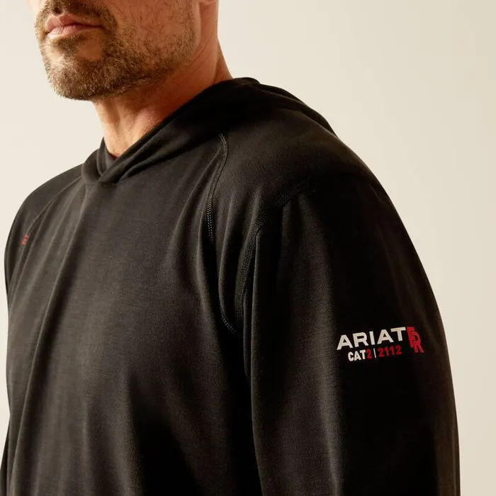 Men Workwear Ariat FR Primo Hooded TShirt Black