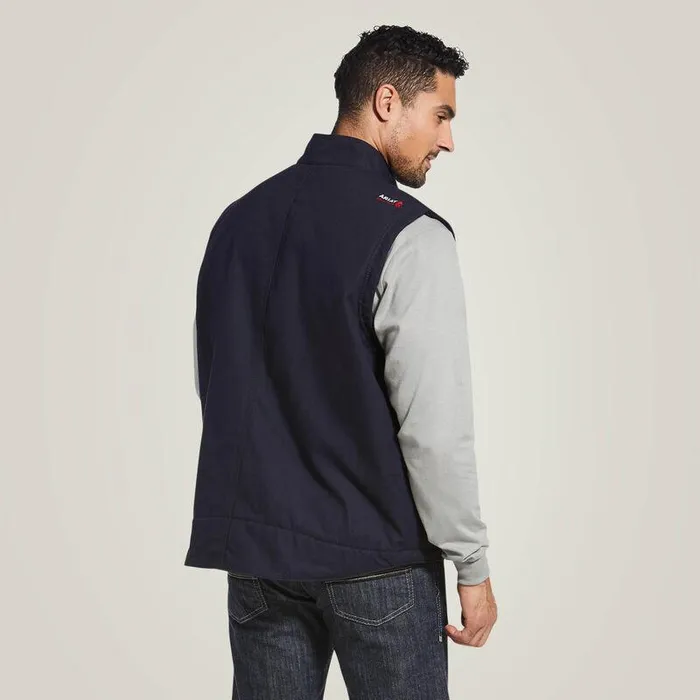 Men Workwear Ariat FR Workhorse Insulated Vest Navy Men Workwear Ariat FR Workhorse Insulated Vest Navy