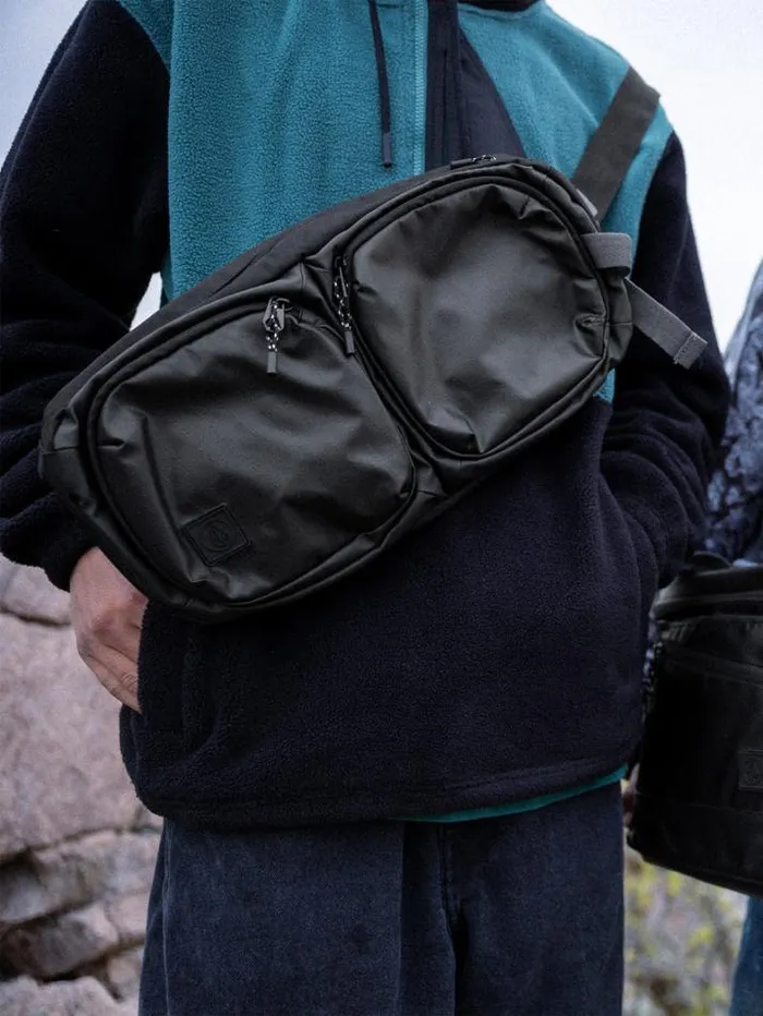Mens Bags and Backpacks Volcom Venture Sling Pack 8211 Black