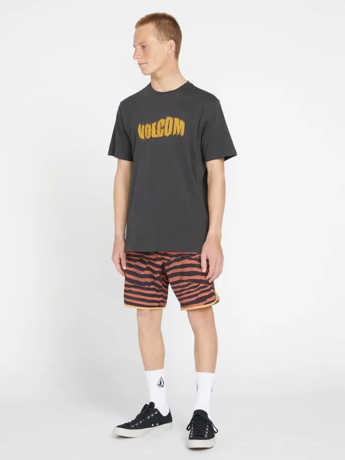 Mens Boardshorts and Trunks Volcom Funday Scallop ModTech Boardshorts 8211 Rust