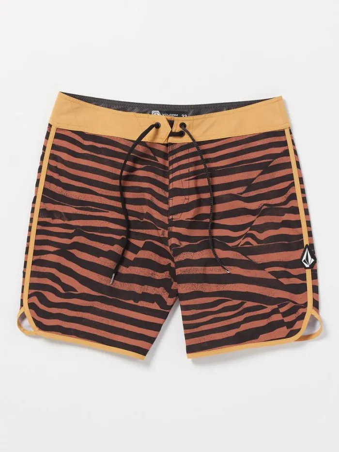 Mens Boardshorts and Trunks Volcom Funday Scallop ModTech Boardshorts 8211 Rust