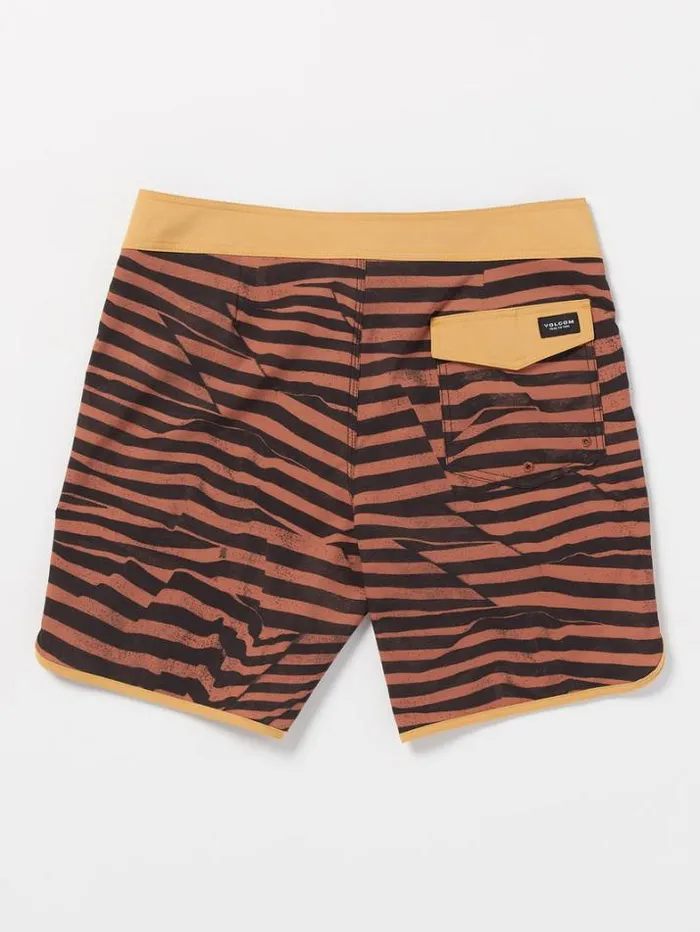 Mens Boardshorts and Trunks Volcom Funday Scallop ModTech Boardshorts 8211 Rust