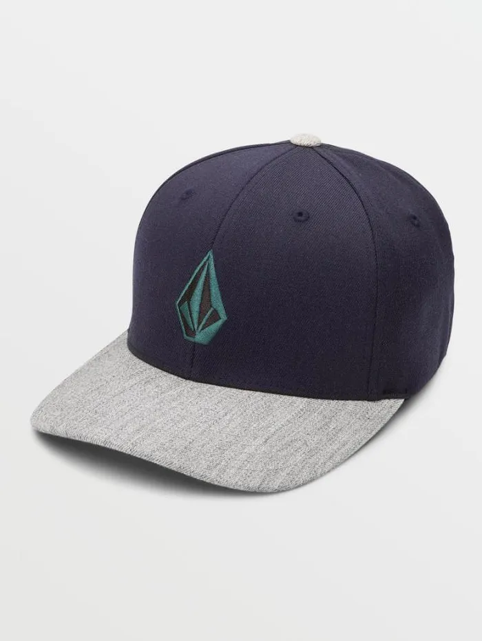 Mens Hats and Beanies Volcom Full Stone Heather Flexfit Hat 8211 Ranger Green