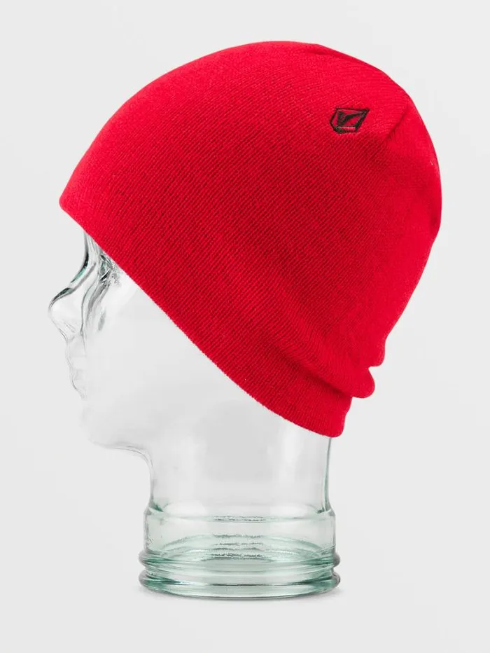 Mens Hats and Beanies Volcom VCo Skull Beanie 8211 Red