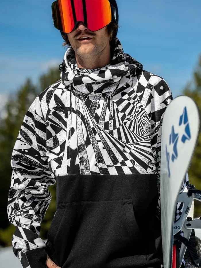 Mens Hoodies and Sweatshirts Volcom Hydro Riding Hoodie 8211 Black White