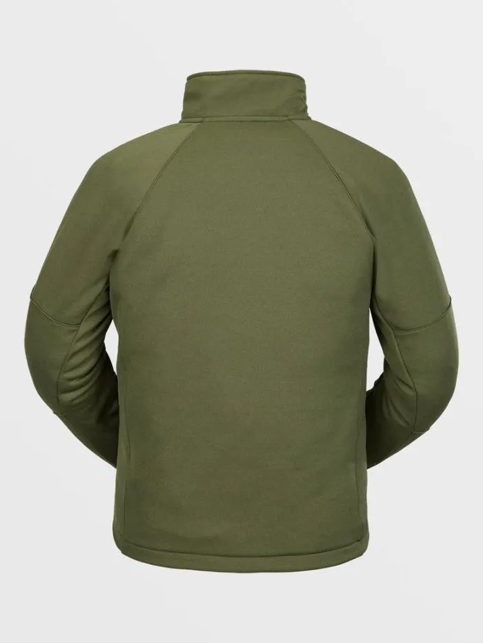 Mens Hoodies and Sweatshirts Volcom Tech Fleece Pullover 8211 Military