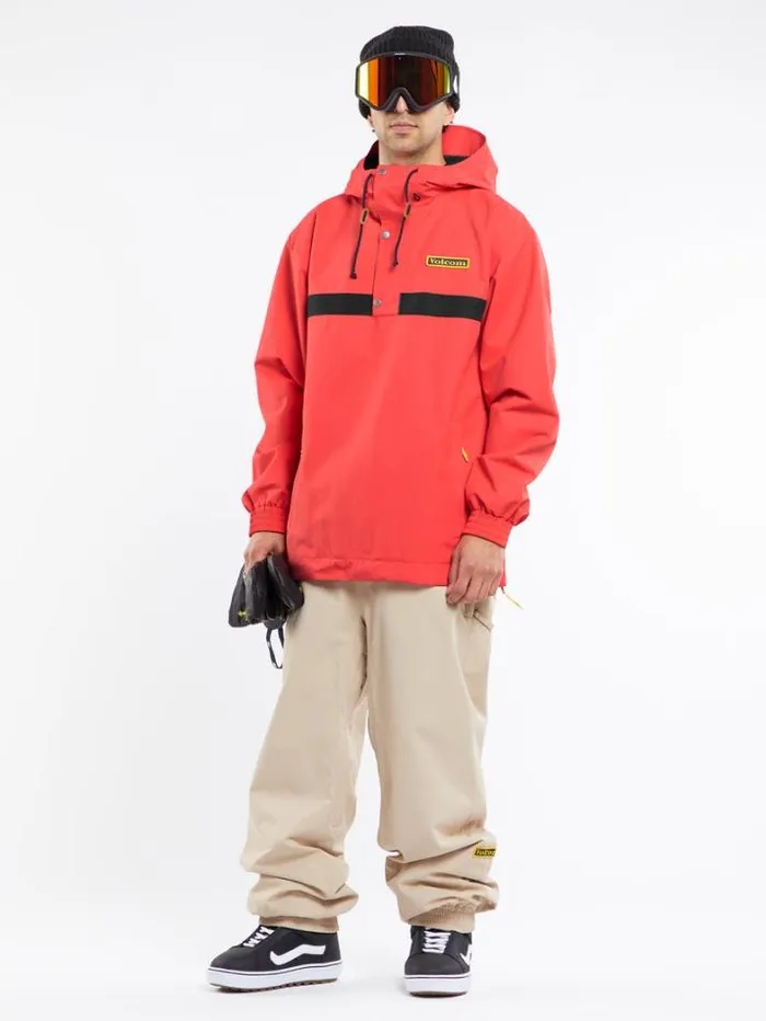 Mens Jackets Volcom Longo Pullover Jacket 8211 Orange