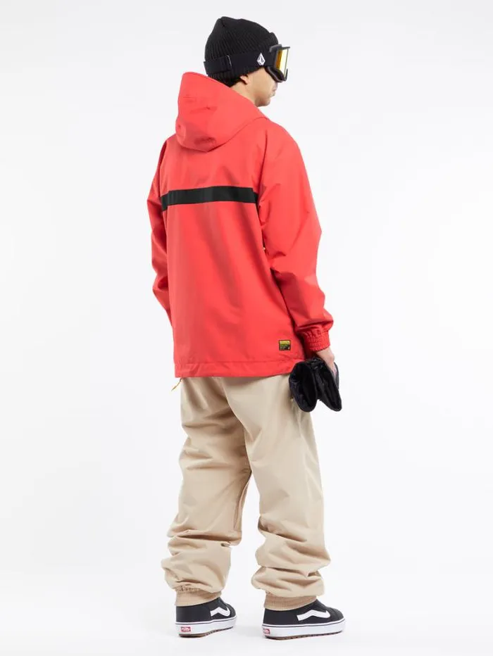 Mens Jackets Volcom Longo Pullover Jacket 8211 Orange