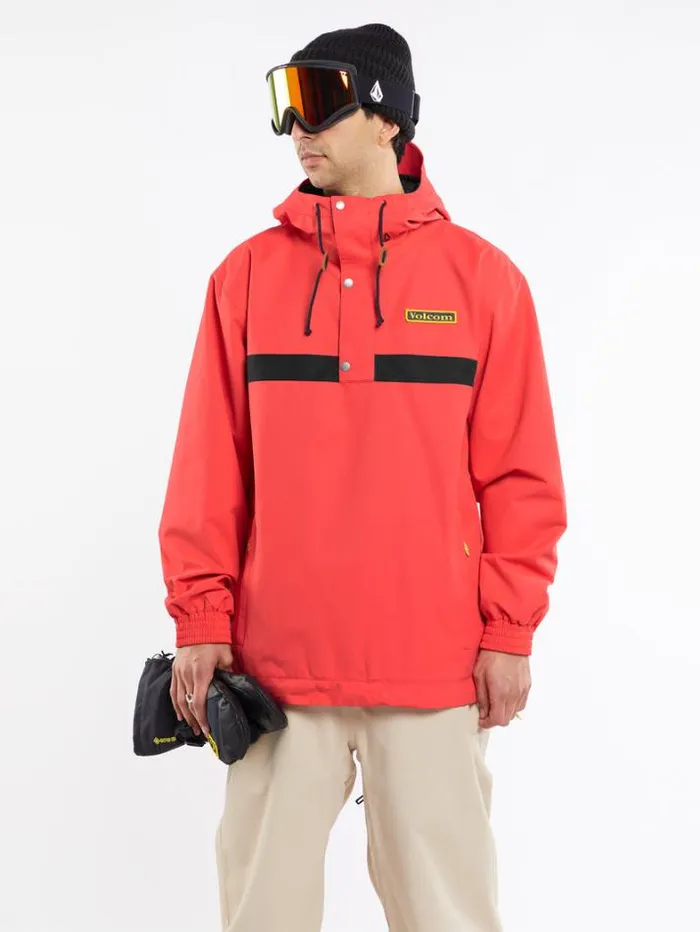 Mens Jackets Volcom Longo Pullover Jacket 8211 Orange