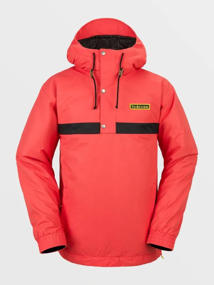 Mens Jackets Volcom Longo Pullover Jacket 8211 Orange