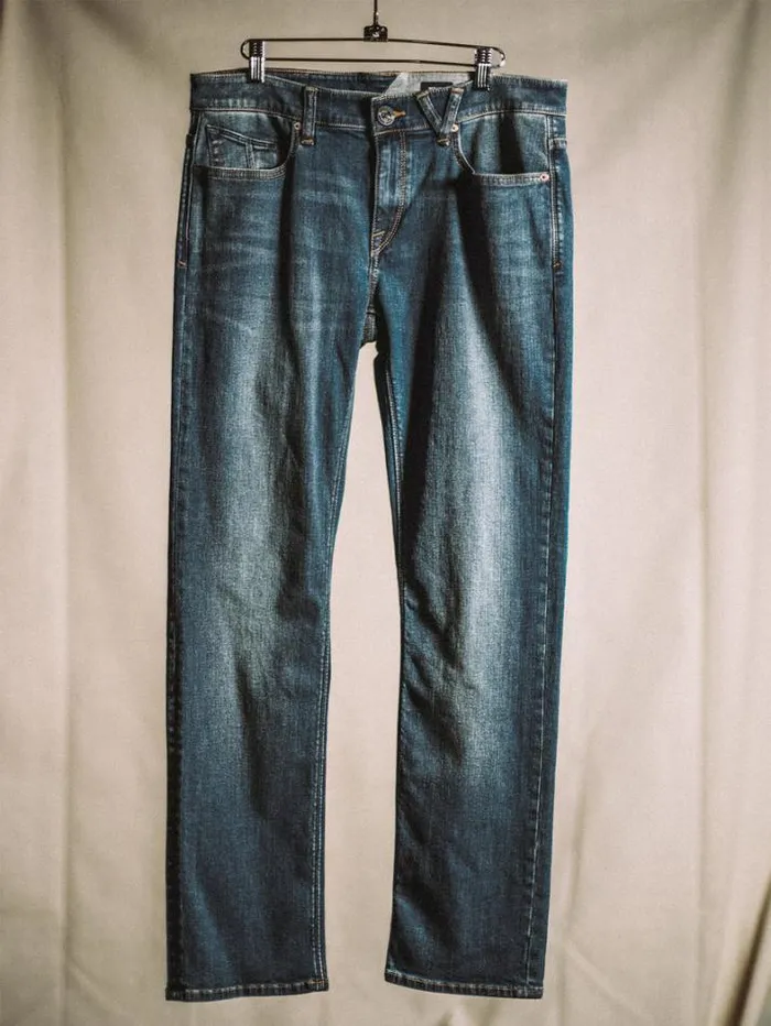 Mens Jeans Volcom Solver Modern Fit Jeans 8211 Biarritz Blue