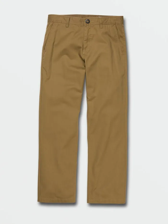 Mens Pants Volcom Frickin Skate Chino Pants 8211 Dark Khaki